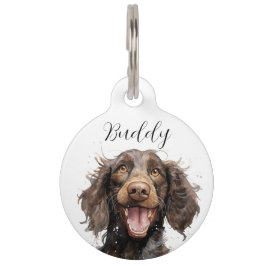 Para Mascotas Placa de identificación del nombre del American Wa