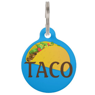 Para Mascotas Placa de identificación del Taco