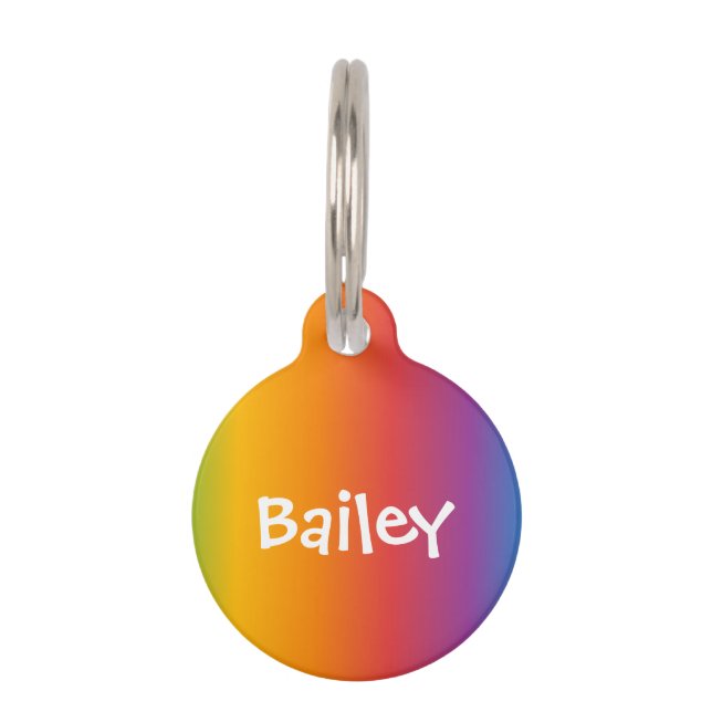 Para Mascotas Placa de identificación personalizada con monogram (Anverso)