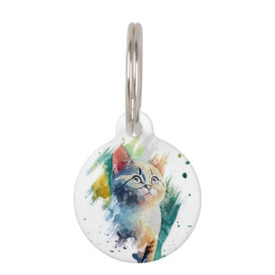 Para Mascotas Placa de identificación personalizada redonda y co