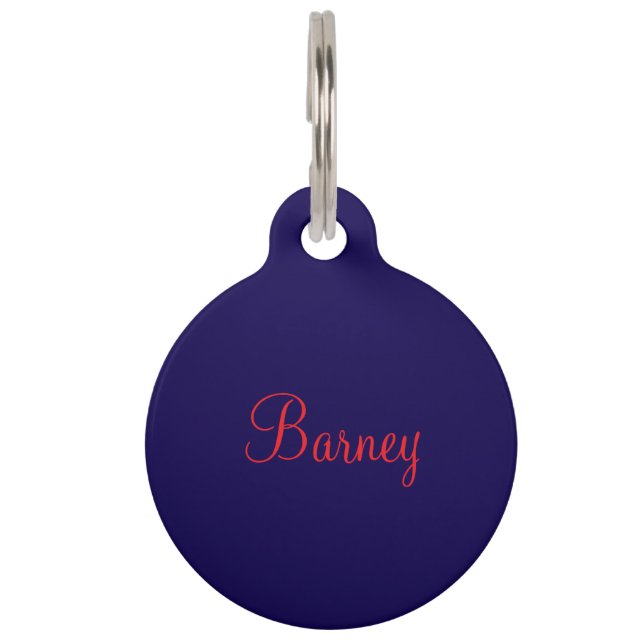 Para Mascotas Placa de nombre de mascota (Anverso)