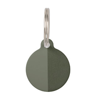 Para Mascotas Placa identificativa redonda de tono dual verde mu