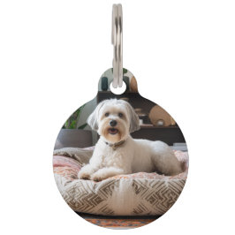 Para Mascotas Placa identificativa redonda personalizada con fot