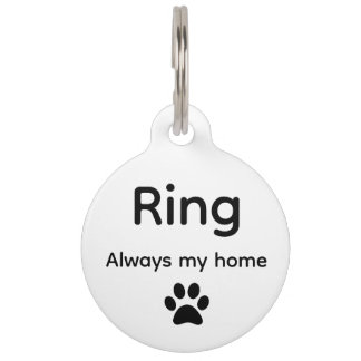 Para Mascotas Placa identificativa redonda personalizada “Siempr