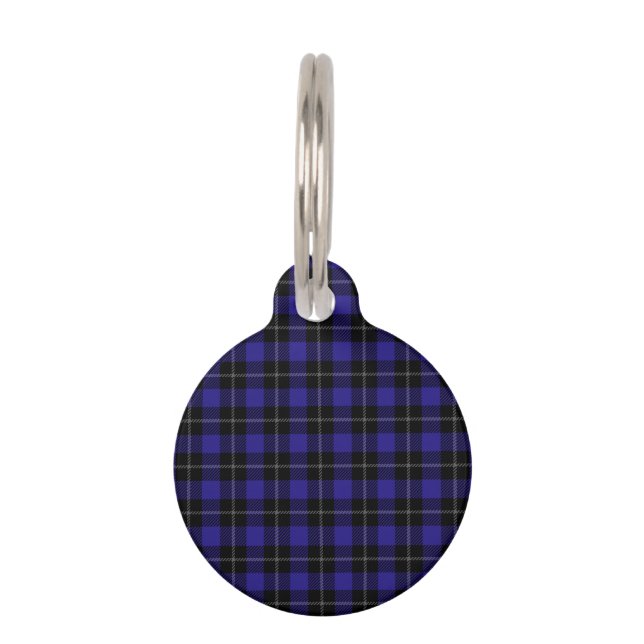 Para Mascotas Placa real azul negro (Anverso)