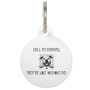 Para Mascotas Placa Redonda Divertida Personalizada con la Foto 