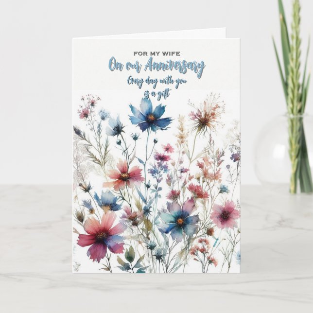 Para mi esposa Boda Aniversario de la tarjeta de s (Anverso)