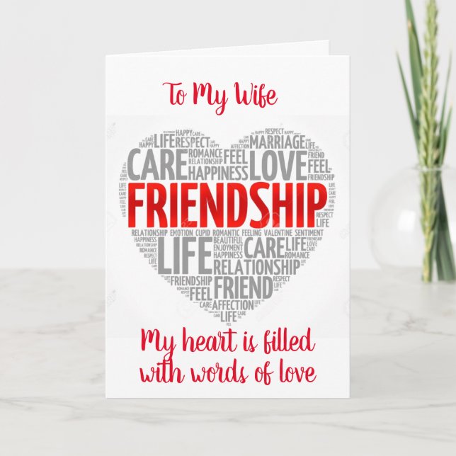 PARA MI ESPOSA EN TARJETA EL DÍA DE SAN VALENTÍN (Anverso)