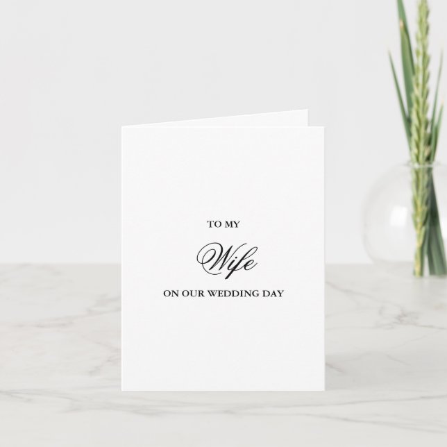 Para Mi Esposa, Tarjetas del Día de la Boda (Anverso)