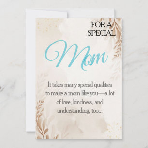 “Para mi mamá especial – Tarjeta de Agradecimiento