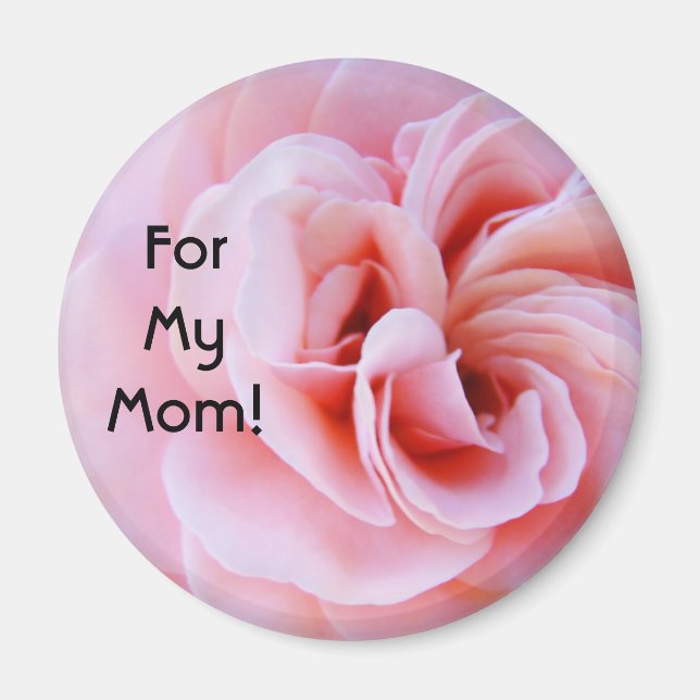 ¡Para mi mamá! imán Flores Rosa rosadas mamás (Frente)
