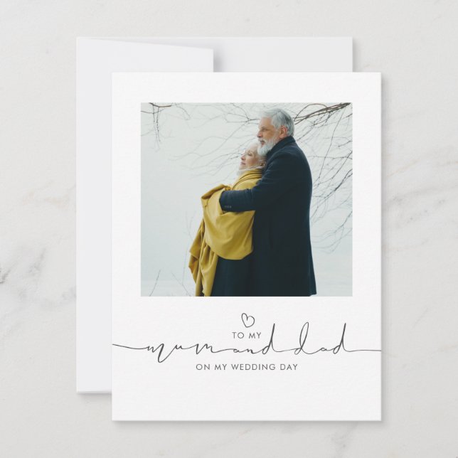 Para mi mamá y papá en el día de mi boda Mensaje F (Anverso)