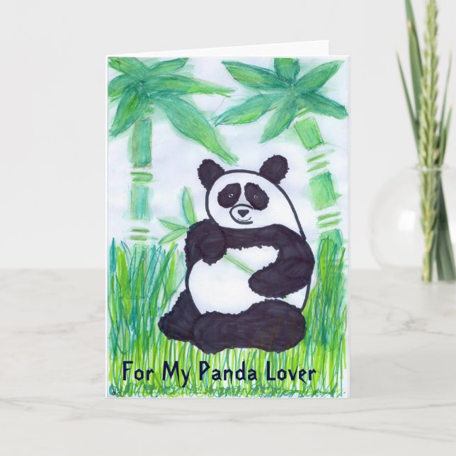 Para mi Panda Lover - Tarjeta de felicitación (Anverso)