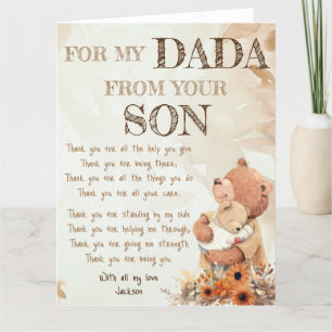 Para mi papá tarjeta de felicitación del Día del P