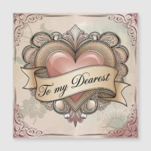 Para mi querida: Diseño de corazón ornamentado