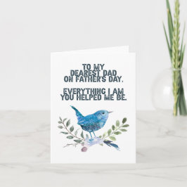 Para mi querido papá Tarjeta de pájaro del Día del
