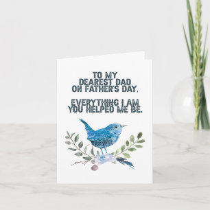 Para mi querido papá Tarjeta de pájaro del Día del