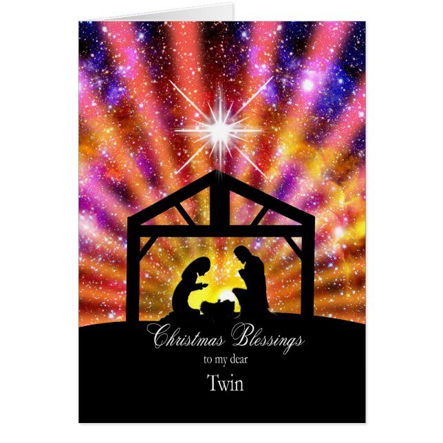 Para mis Navidades gemelos, de la puesta del sol (Frente)