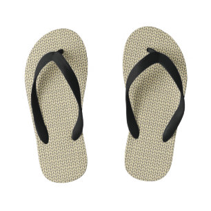 PARA NIÑOS CHANCLAS DE NIÑO KNIT CREAM NEGRO