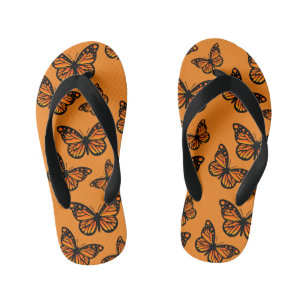 Para Niños Diseño de Mariposa Monarca - Chanclas Infantiles