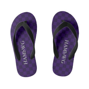 Para Niños HAMbyWGlove Niño - Chanclas Morado a Cuadros
