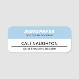 Para Nombres Coche Business, etiqueta de nombre azul