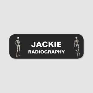 Para Nombres Dos esqueletos Radiología Etiqueta de nombre negr