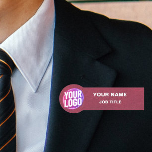Para Nombres Elegancia corporativa: etiqueta de nombre de pin m