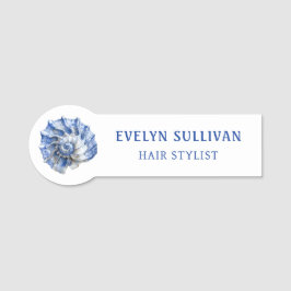 Para Nombres Etiqueta con el logotipo de la zona azul