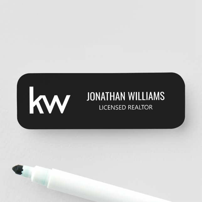 Para Nombres Etiqueta con el nombre de Keller Williams (In situ)