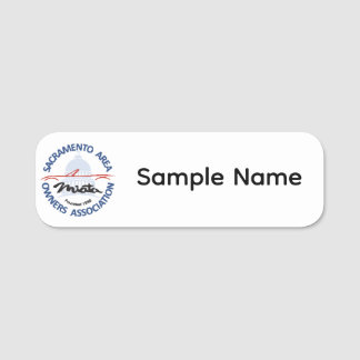 Para Nombres Etiqueta con el nombre de SAMOA de plástico blanco