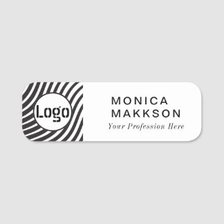 Para Nombres Etiqueta con logotipo y título