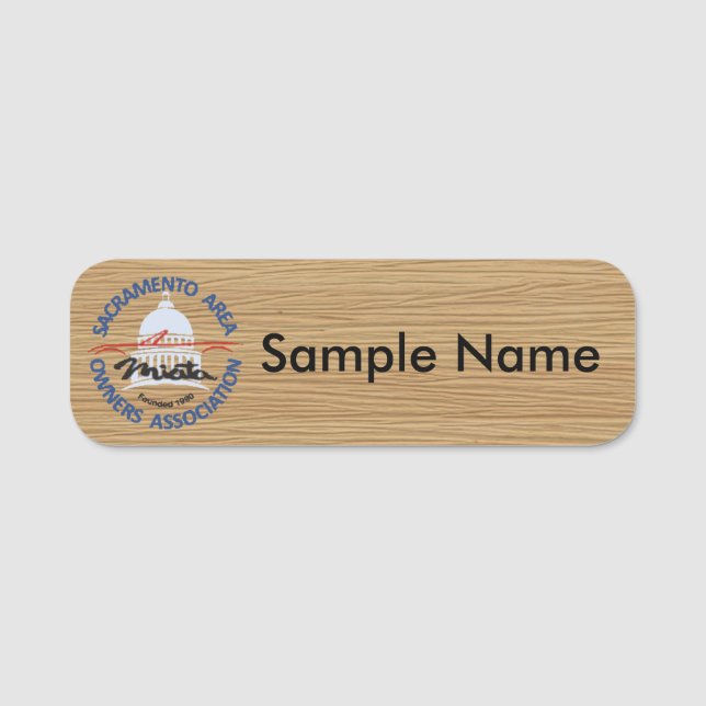 Para Nombres Etiqueta con nombre de SAMOA en madera (Anverso)