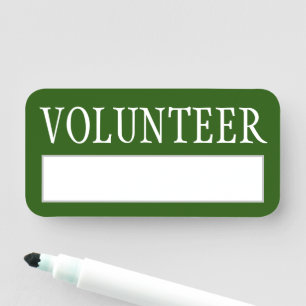 Para Nombres Etiqueta conocida "VOLUNTARIA" del verde