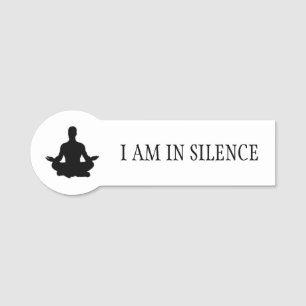 Para Nombres Etiqueta de meditación de silencio