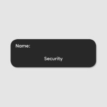 Etiqueta de nombre clásica de seguridad con alfile