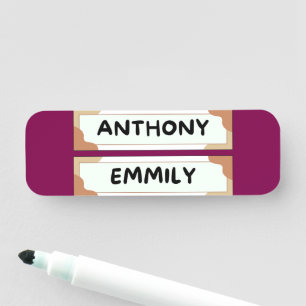 Para Nombres Etiqueta de nombre clásico Anthony Emily