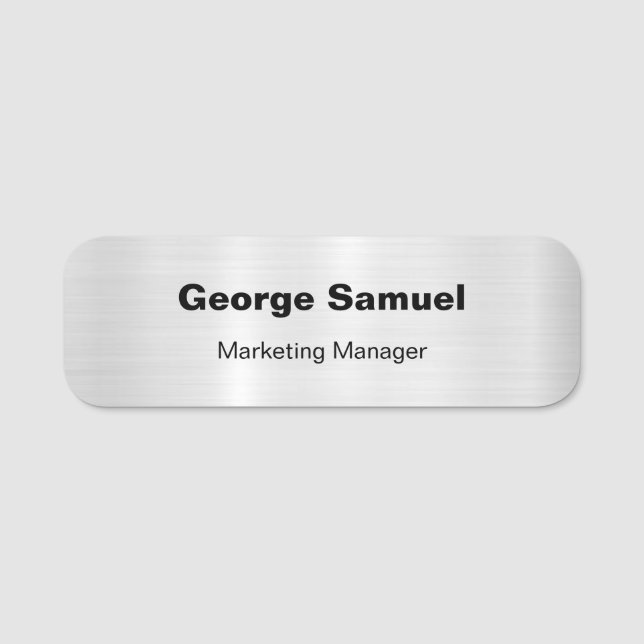 Para Nombres Etiqueta de nombre clásico de empleado de empresa  (Anverso)