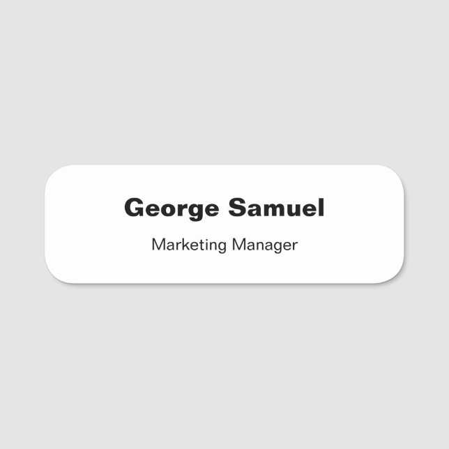 Para Nombres Etiqueta de nombre clásico de empleado de empresa  (Anverso)