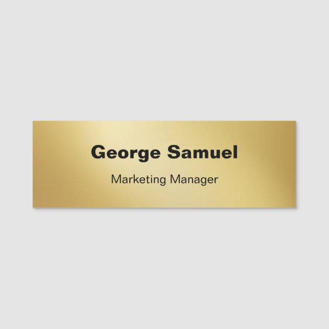 Para Nombres Etiqueta de nombre clásico de empleado de empresa  (Anverso)