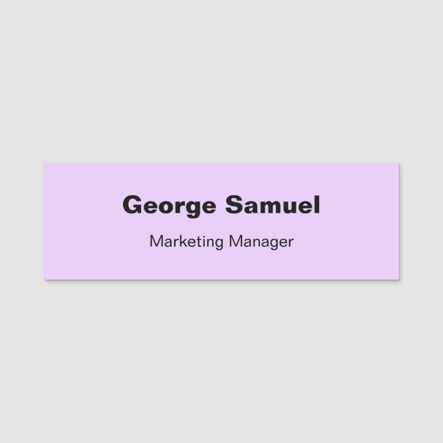 Para Nombres Etiqueta de nombre clásico de empleado de empresa  (Anverso)