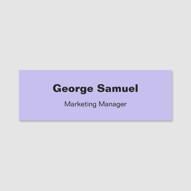 Para Nombres Etiqueta de nombre clásico de empleado de empresa  (Anverso)