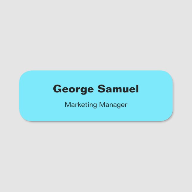 Para Nombres Etiqueta de nombre clásico de empleado de empresa  (Anverso)