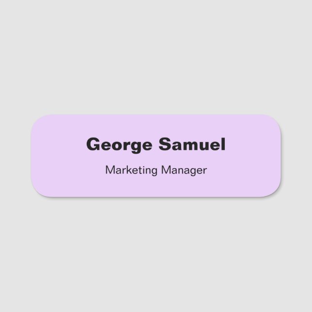 Para Nombres Etiqueta de nombre clásico de empleado de empresa  (Anverso)