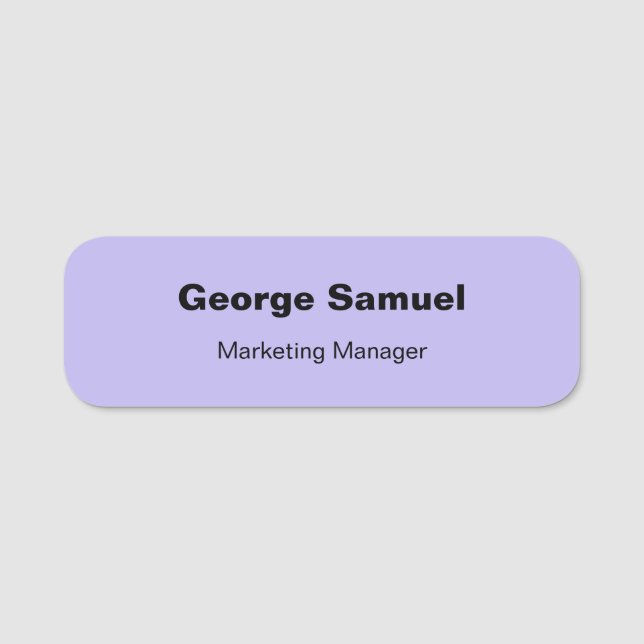 Para Nombres Etiqueta de nombre clásico de empleado de empresa  (Anverso)