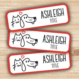 Para Nombres Etiqueta de nombre comercial de mascota