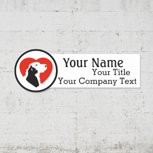 Para Nombres Etiqueta de nombre con logotipo veterinario Person