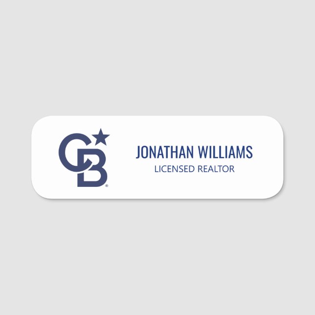 Para Nombres Etiqueta de nombre de banco Coldwell (Anverso)