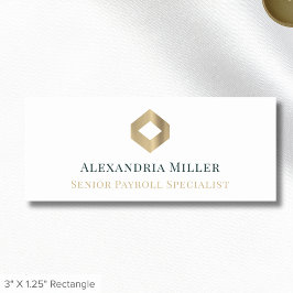 Para Nombres Etiqueta de nombre de empleado simple y elegante