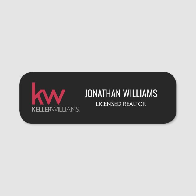 Para Nombres Etiqueta de nombre de Keller Williams (Anverso)